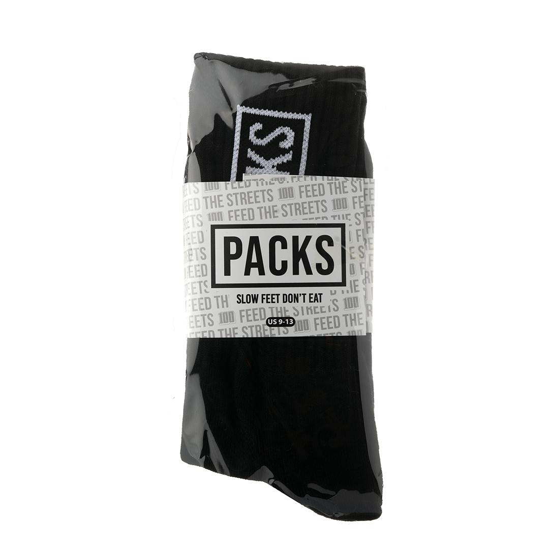 Photograph of product: 100PACKS - Socks - Black