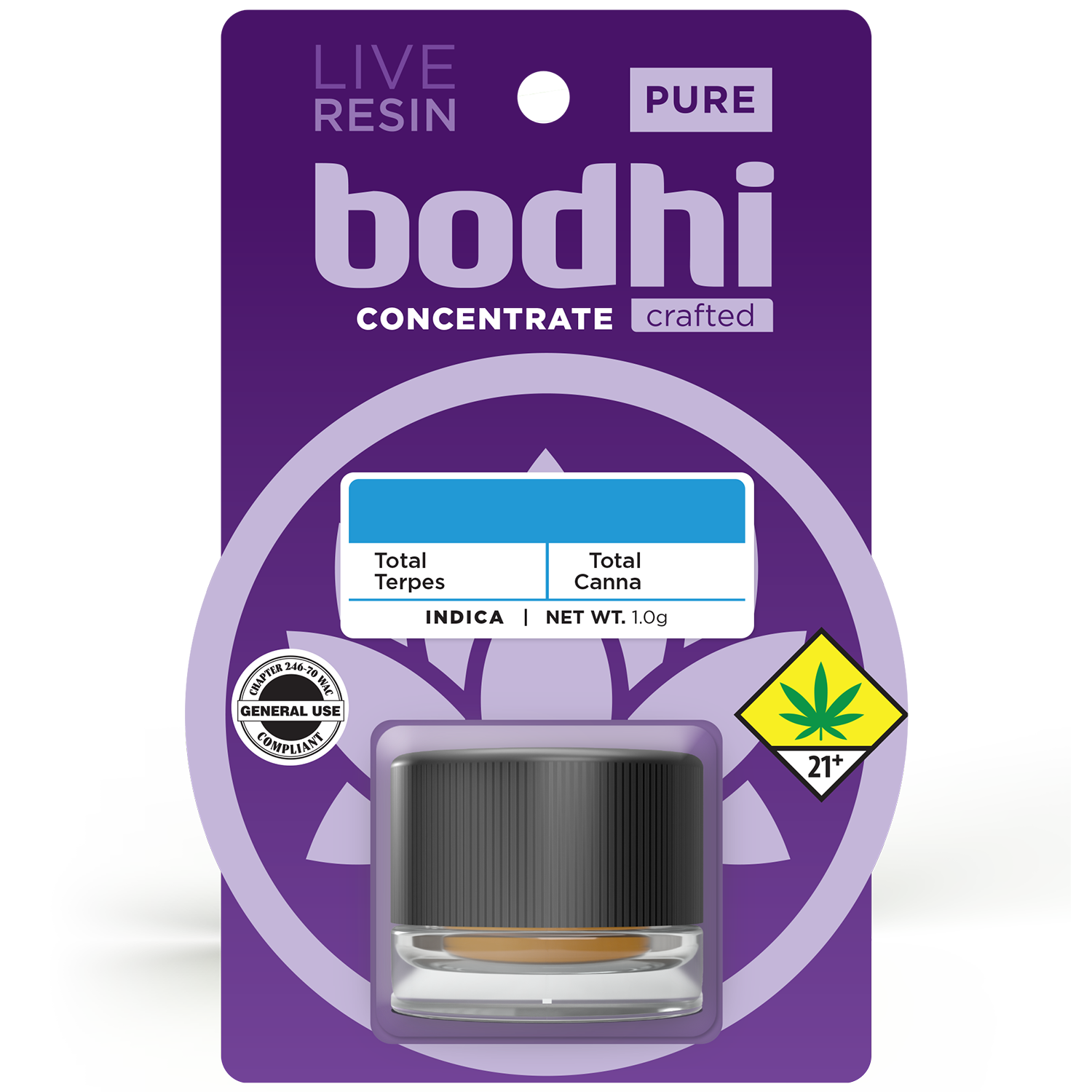 Photograph of product: Bodhi Pure - Purple Trainwreck (S) - Concentrate - LR Terp Badder - 1g