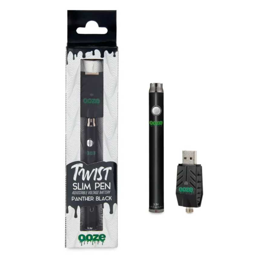 Photograph of product: Twist Slim Pen | Adjustable Voltage 510 Battery (Panther Black)
