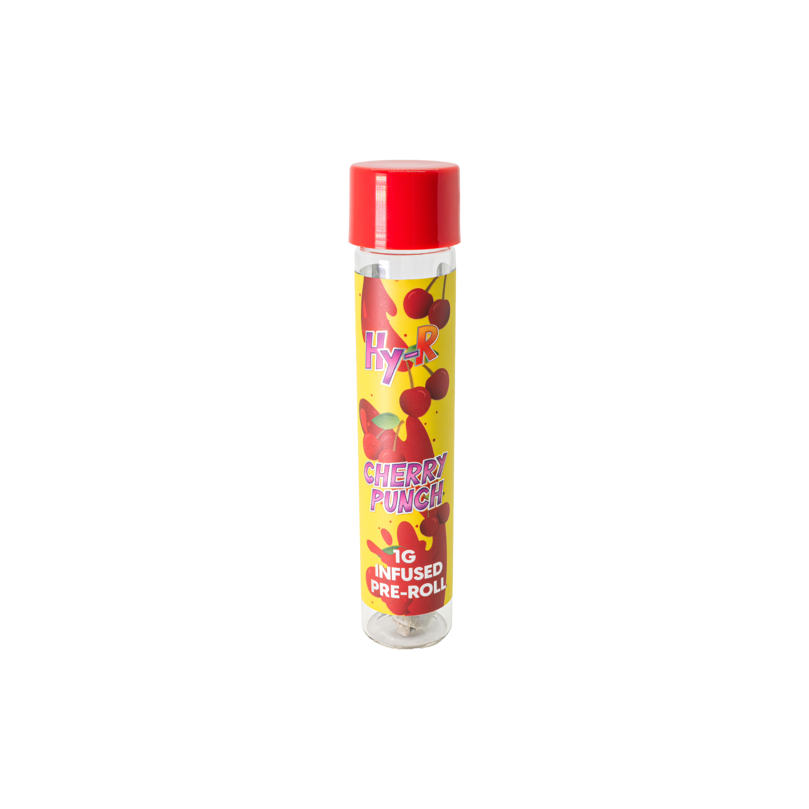 Photograph of product: HY-R | CHERRY PUNCH | INFUSED PRE-ROLL | 1G | REC