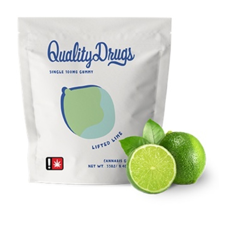 Photograph of product: Lifted Lime - 100mg TH-oui Single Gummy - Quality Drugs