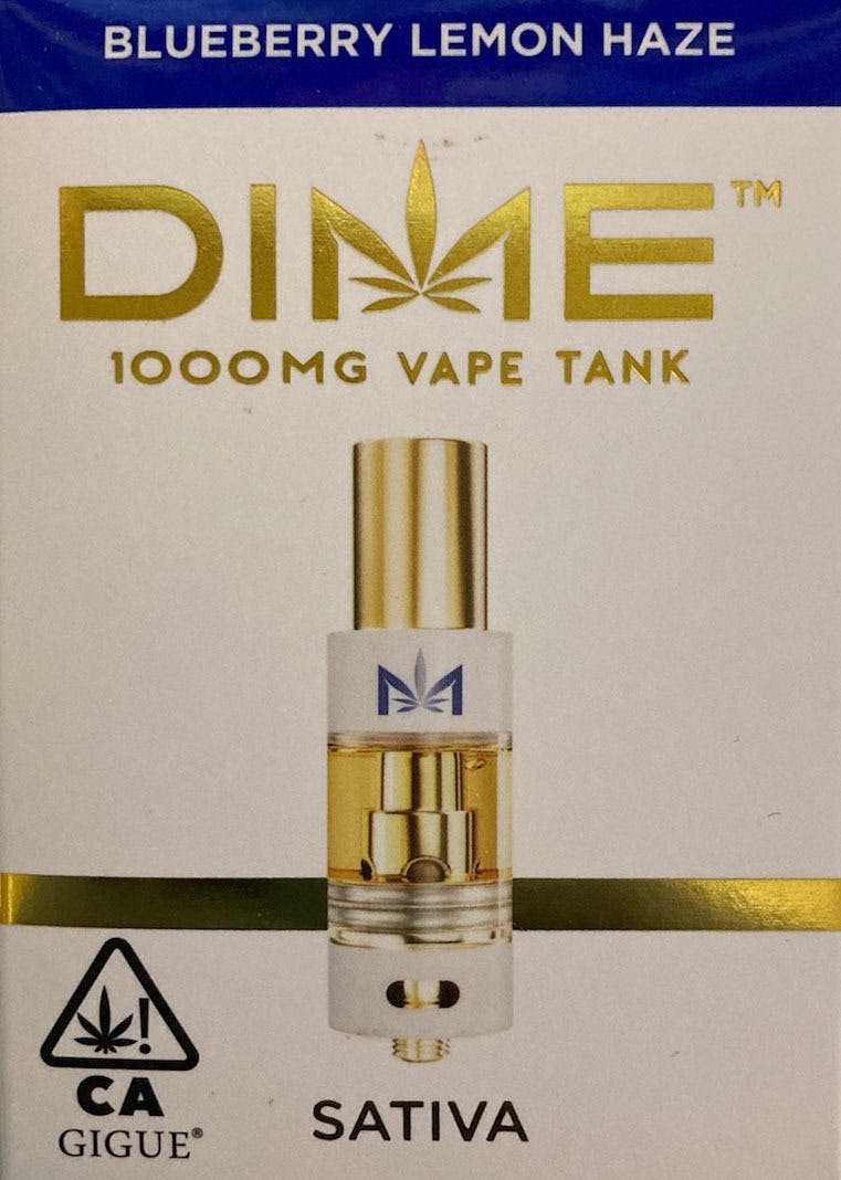Photograph of product: Dime Blueberry Lemon Haze 1000mg Tank