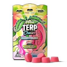 Photograph of product: ABX Terp Chews Sour Guava Gummies 100mg