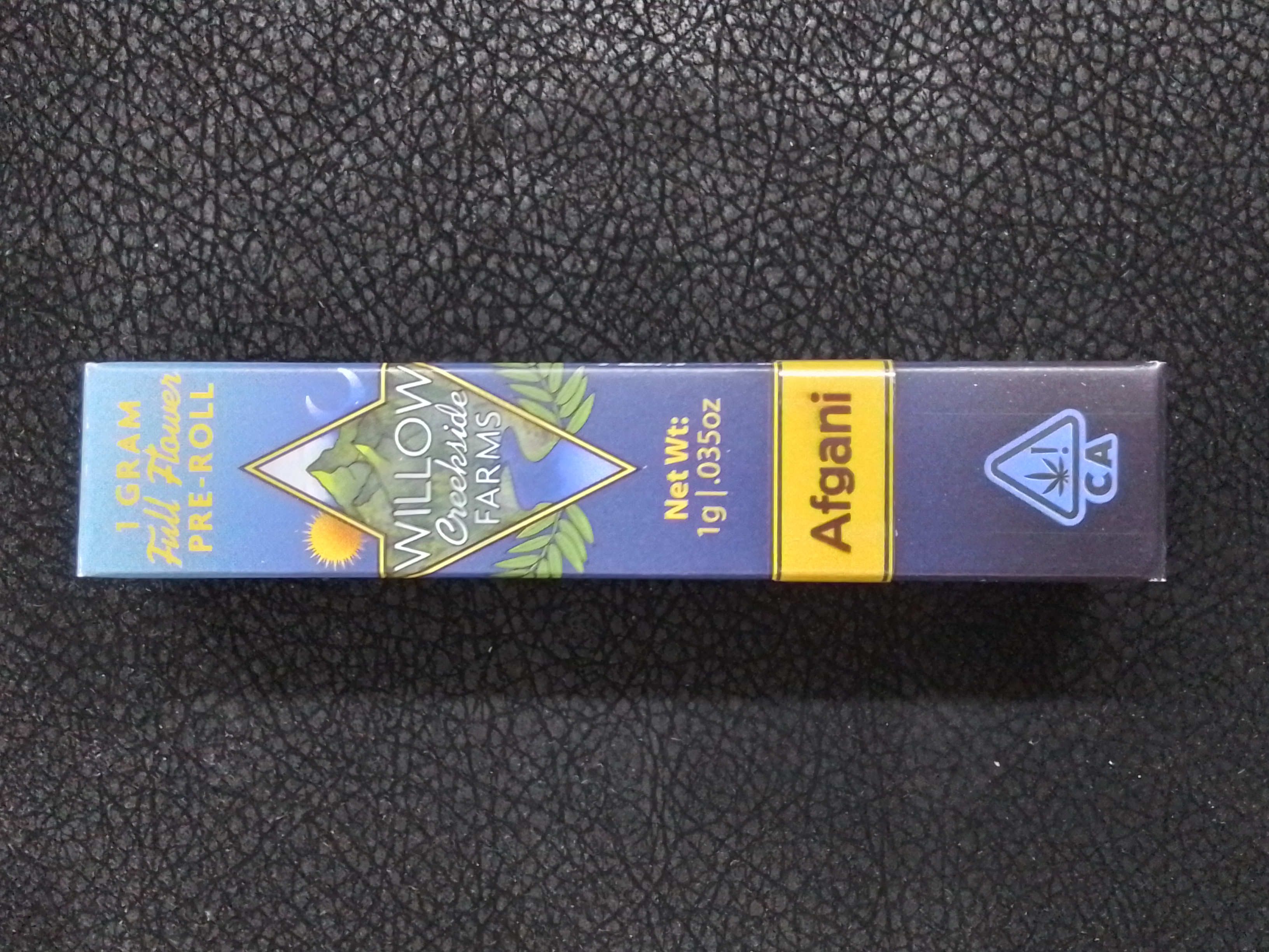 Photograph of product: Willow Creekside-Afghani 1g Pre Roll