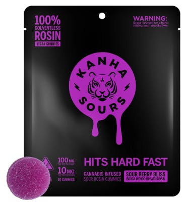 Photograph of product: Vegan Nano Sour Berry Bliss Solventless Rosin Gummies - 10 Pack