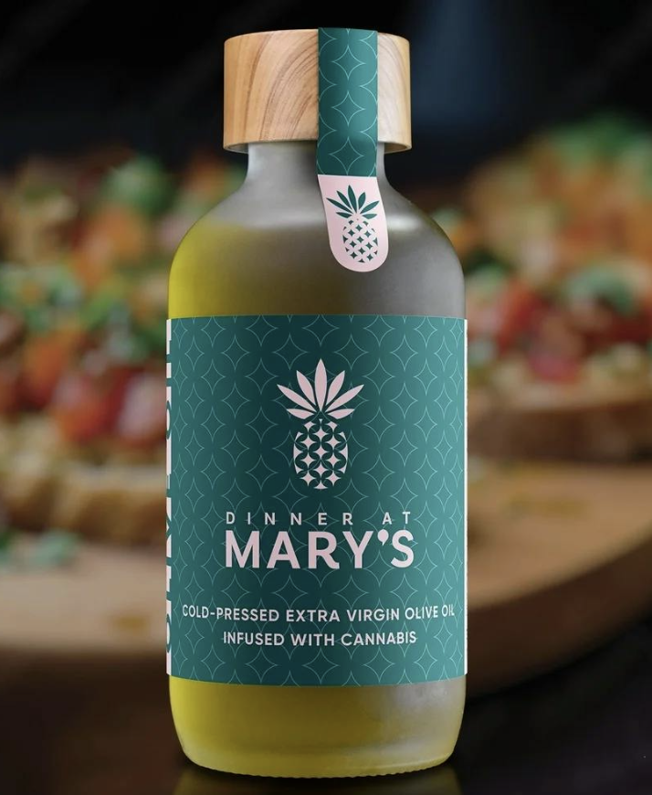 Photograph of product: Dinner at Mary's Extra Virgin Olive Oil 100mg