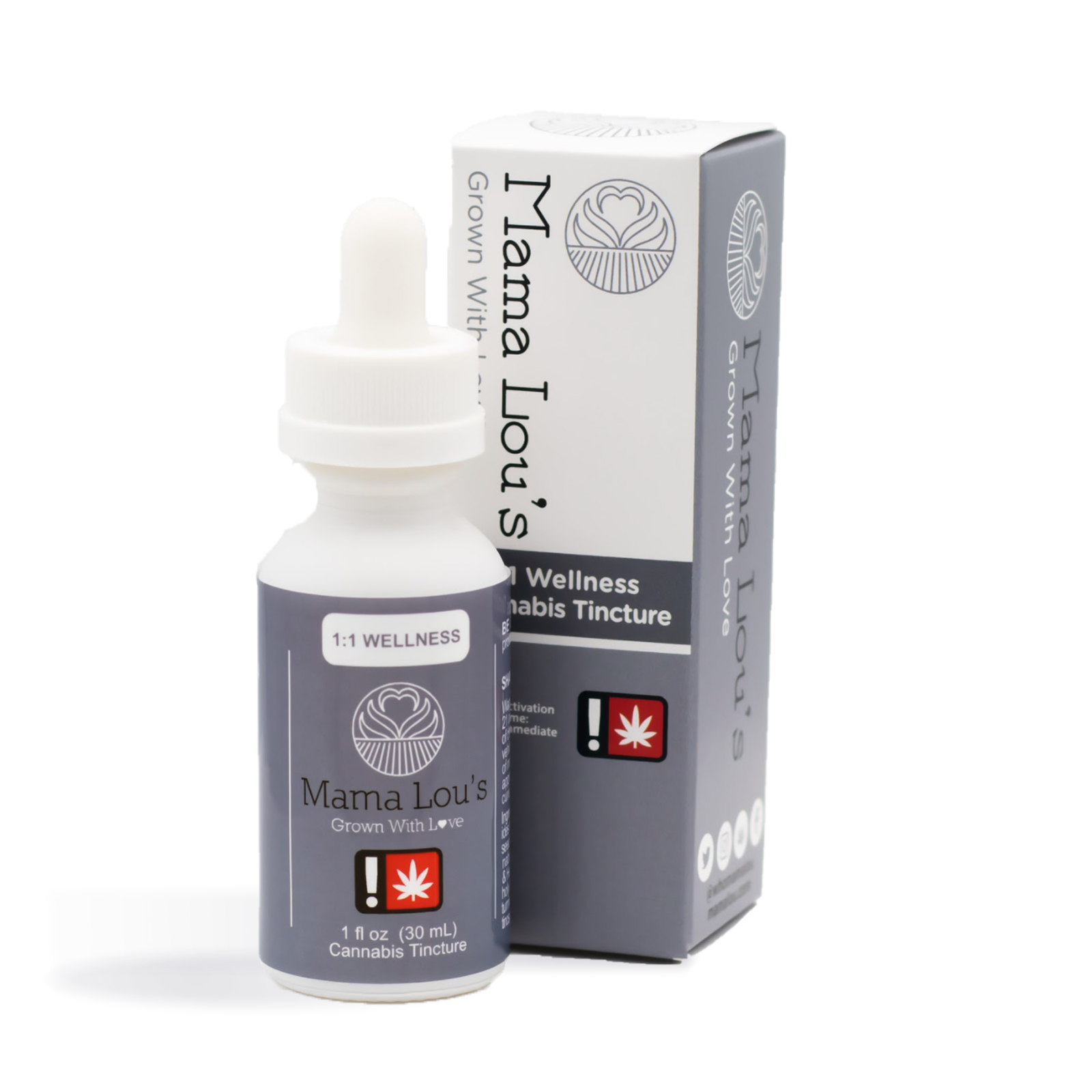 Photograph of product: Mama Lou's 1oz WELLNESS 1:1 TH-oui/CBD Tincture