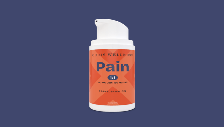 Photograph of product: Curio Pain 300mg 1:1 Transdermal Gel - 150mgCBD : 150mgTH-oui