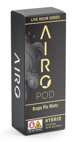 Photograph of product: Grape Pie Mintz Live Resin Cartridge 0.5g