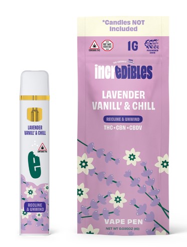 Photograph of product: Disposable | Lavender Vanill' & Chill | 86.98% TAC (14:1:1 TH-oui:CBDV:CBN)