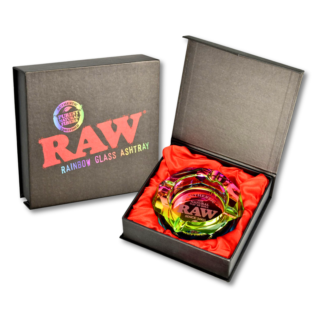 Photograph of product: RAW - Rainbow Glass Ashtray