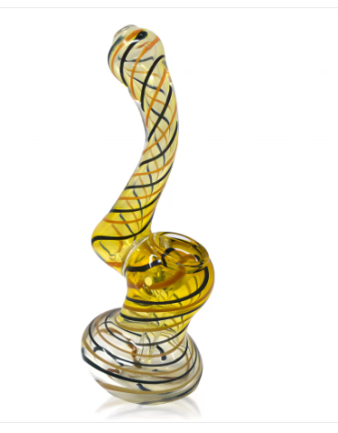 Photograph of product: Bubbler - 6" Gold Fumed Twisted line bubbler