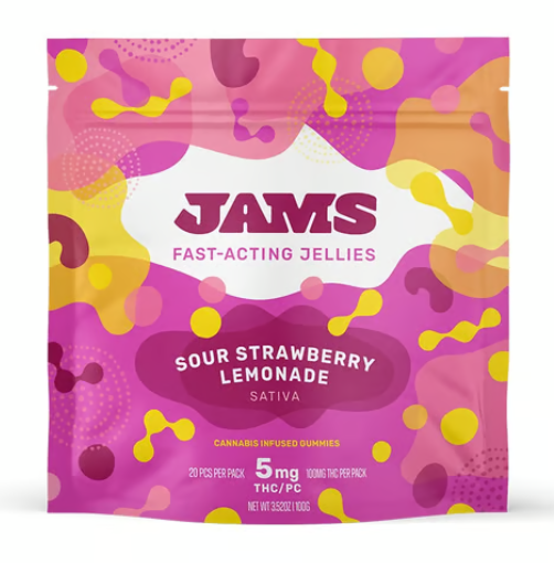 Photograph of product: Sour Strawberry Lemonade Gummies 100mg