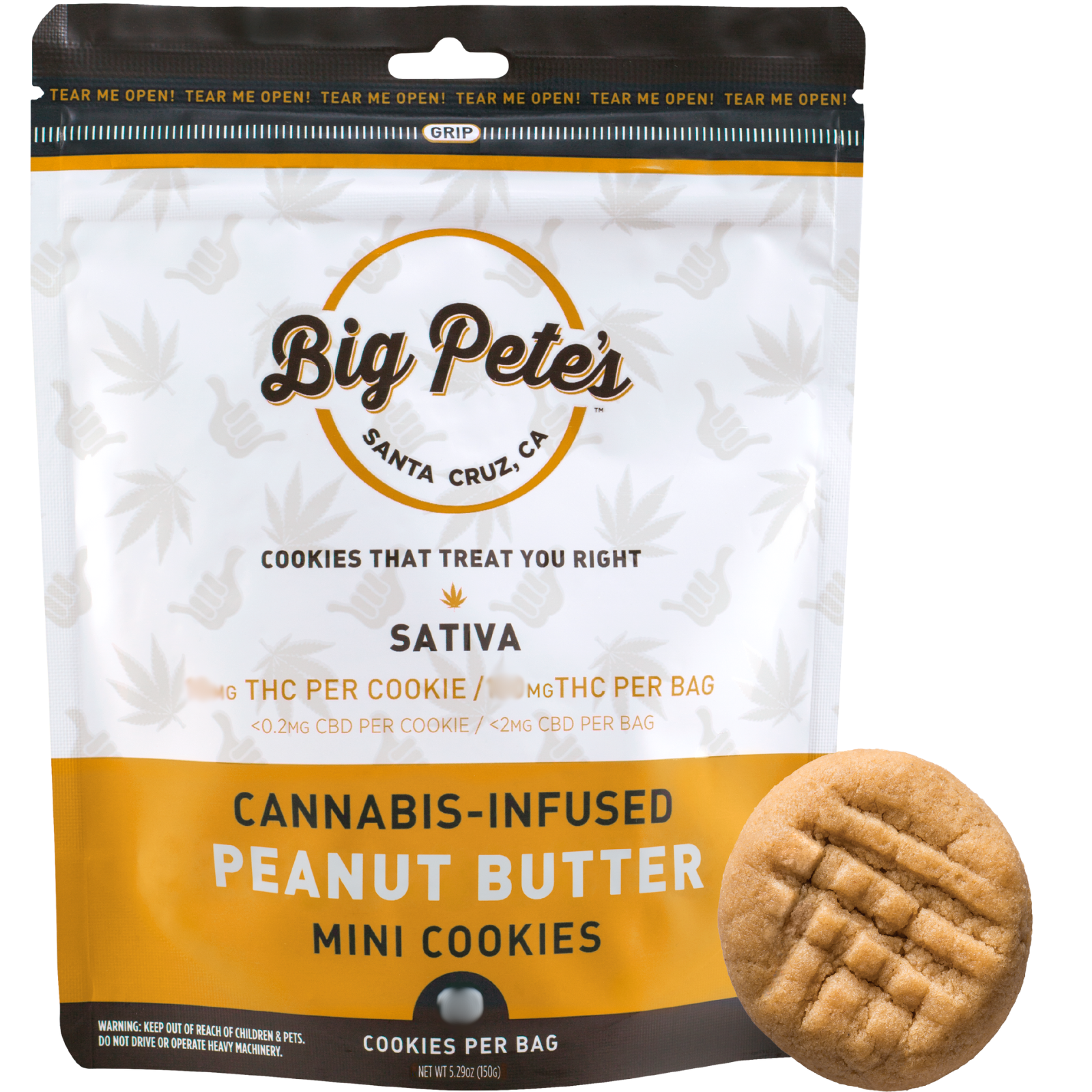Photograph of product: BIG PETE'S | Edible | Baked Good | Oui'd | Peanut Butter Cookies | 200mg
