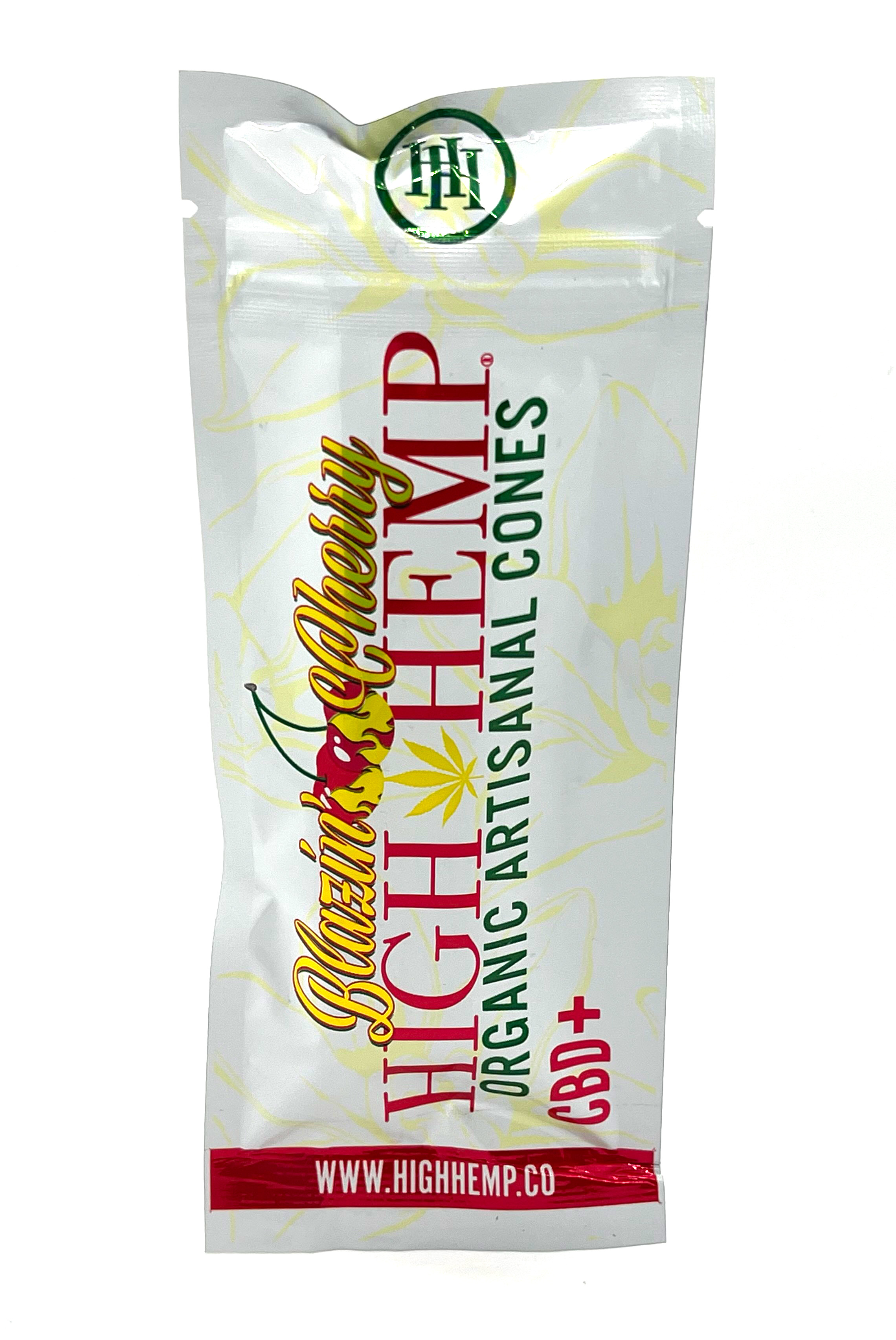 Photograph of product: High Hemp Organic Cones Blazin Cherry