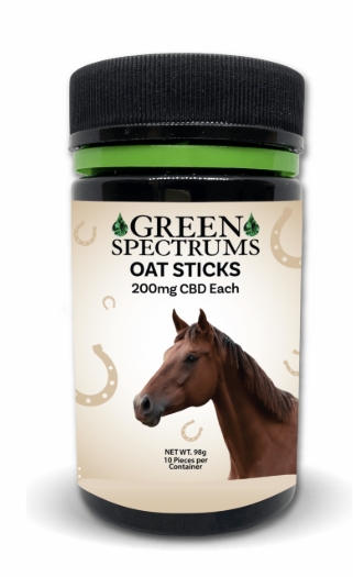 Photograph of Product: Green Spectrums Horse Treats | 200mg CBD each 10 pack | Oat Sticks