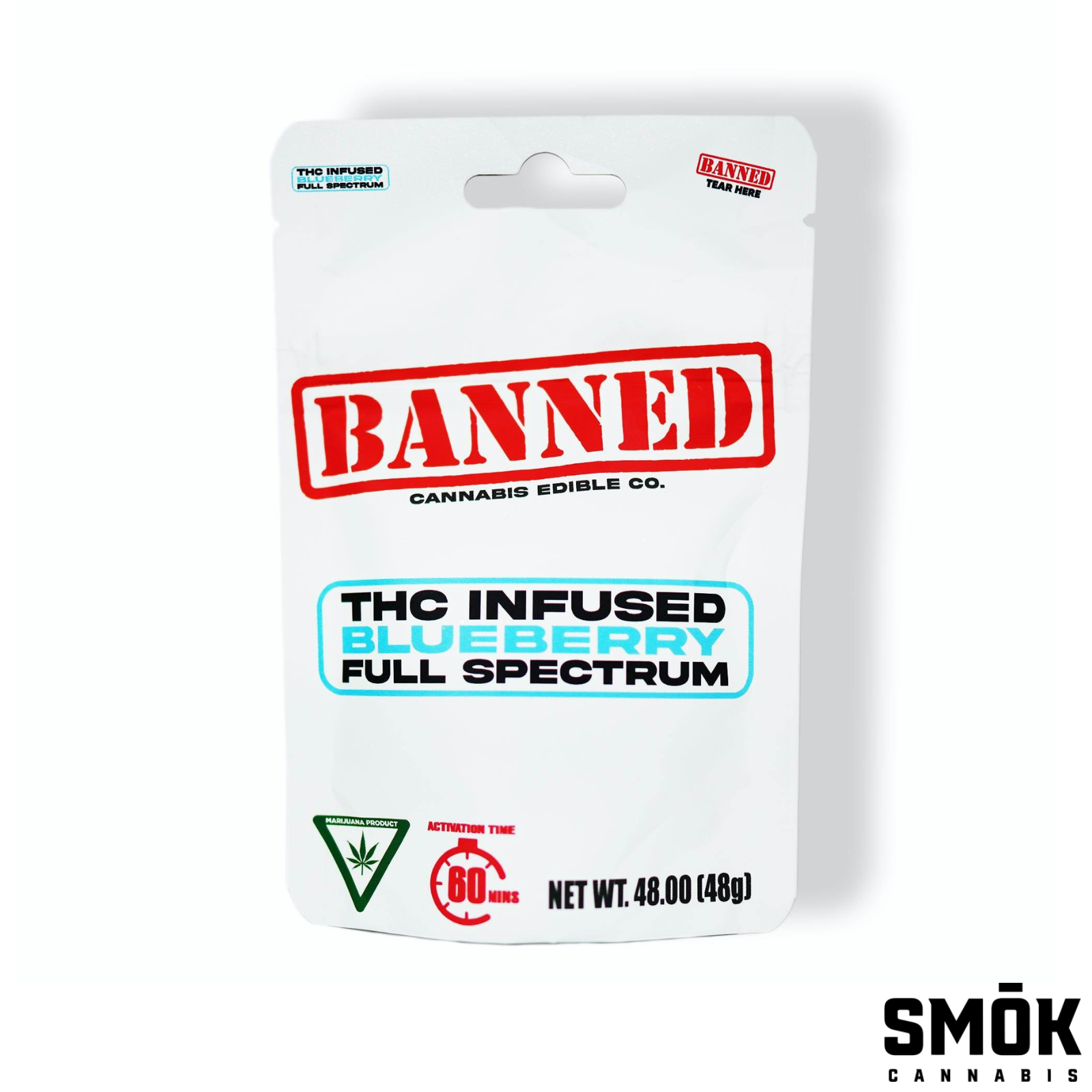 Photograph of product: Banned Gummies Blueberry 200mg