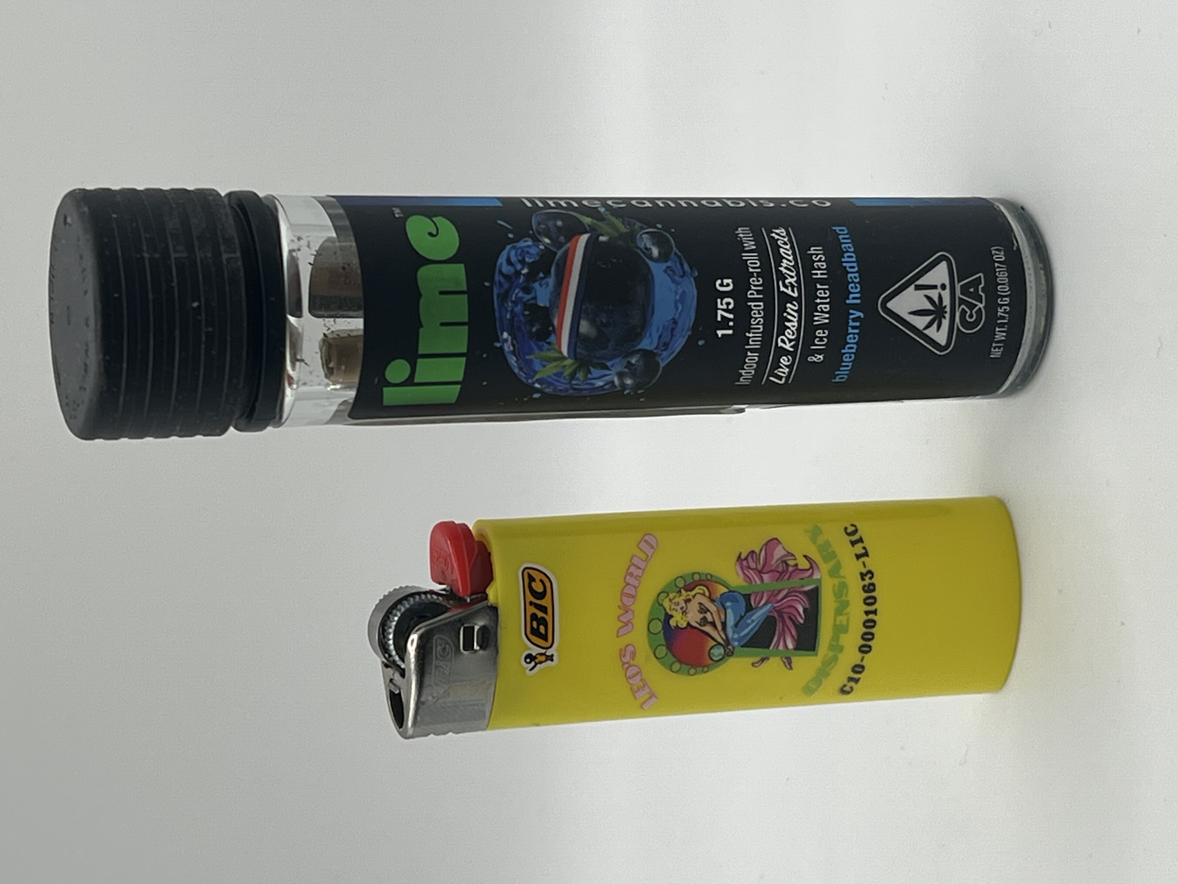 Photograph of product: Lime - Blueberry Headband Infused Pre Roll 1.75g