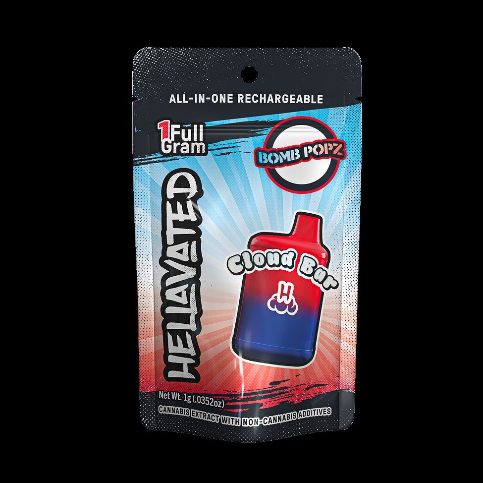 Photograph of product: Hellavated Cloud Bar Bomb Pop AIO 1g