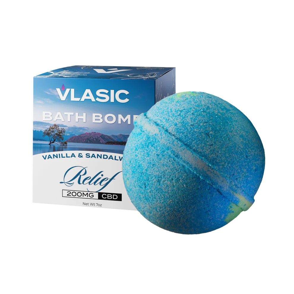 Photograph of product: CBD Bath Bomb - Vanilla & Sandalwood