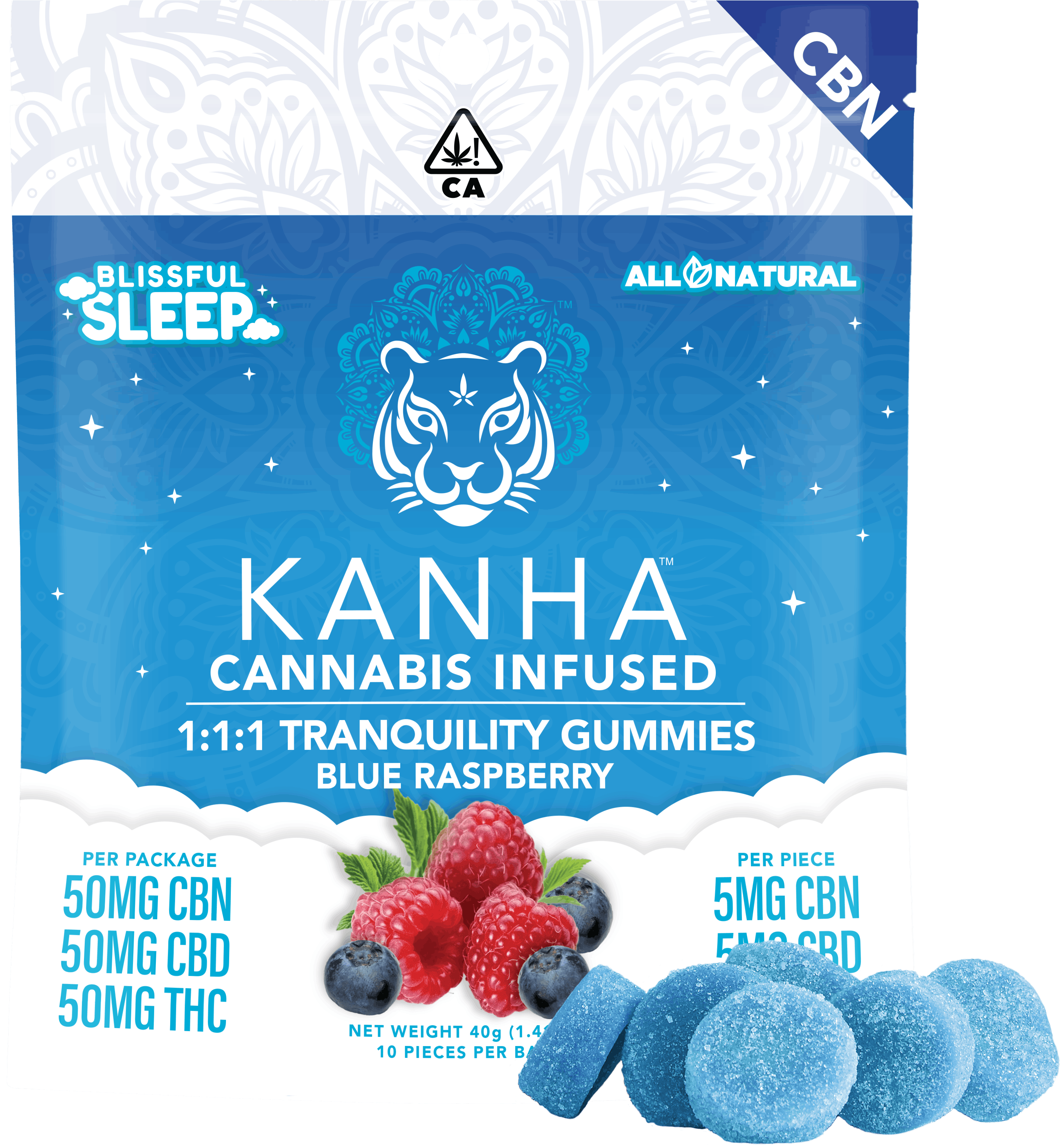 Photograph of product: 1:1:1 Tranquility Blue Raspberry - 50mg