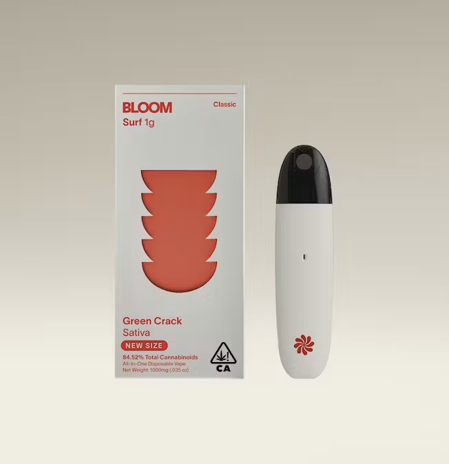 Photograph of product: Green Crack (S) CLASSIC Surf ALL-IN-ONE 1g - Bloom