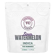 Photograph of product: Thunder Canna 4x50 | Sour Watermelon | 200mg Gummies