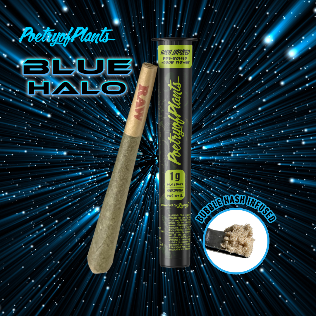 Photograph of product: Poetry Of Plants | Infused Pre-Roll | Blue Halo HIJ
