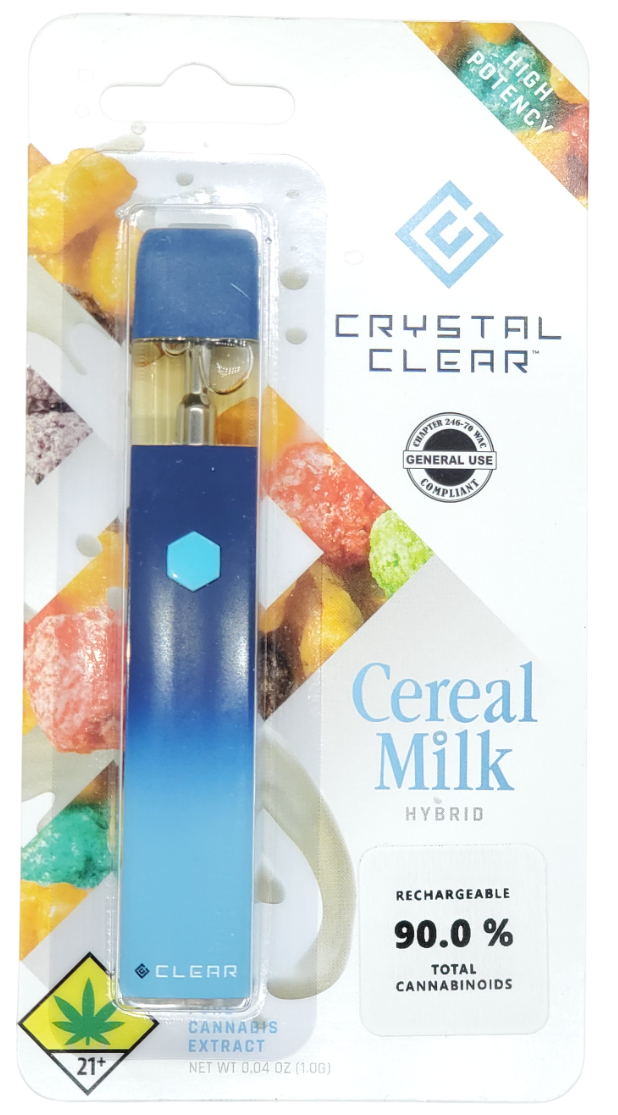 Photograph of product: Crystal Clear VAPE Cereal Milk Disp 1g