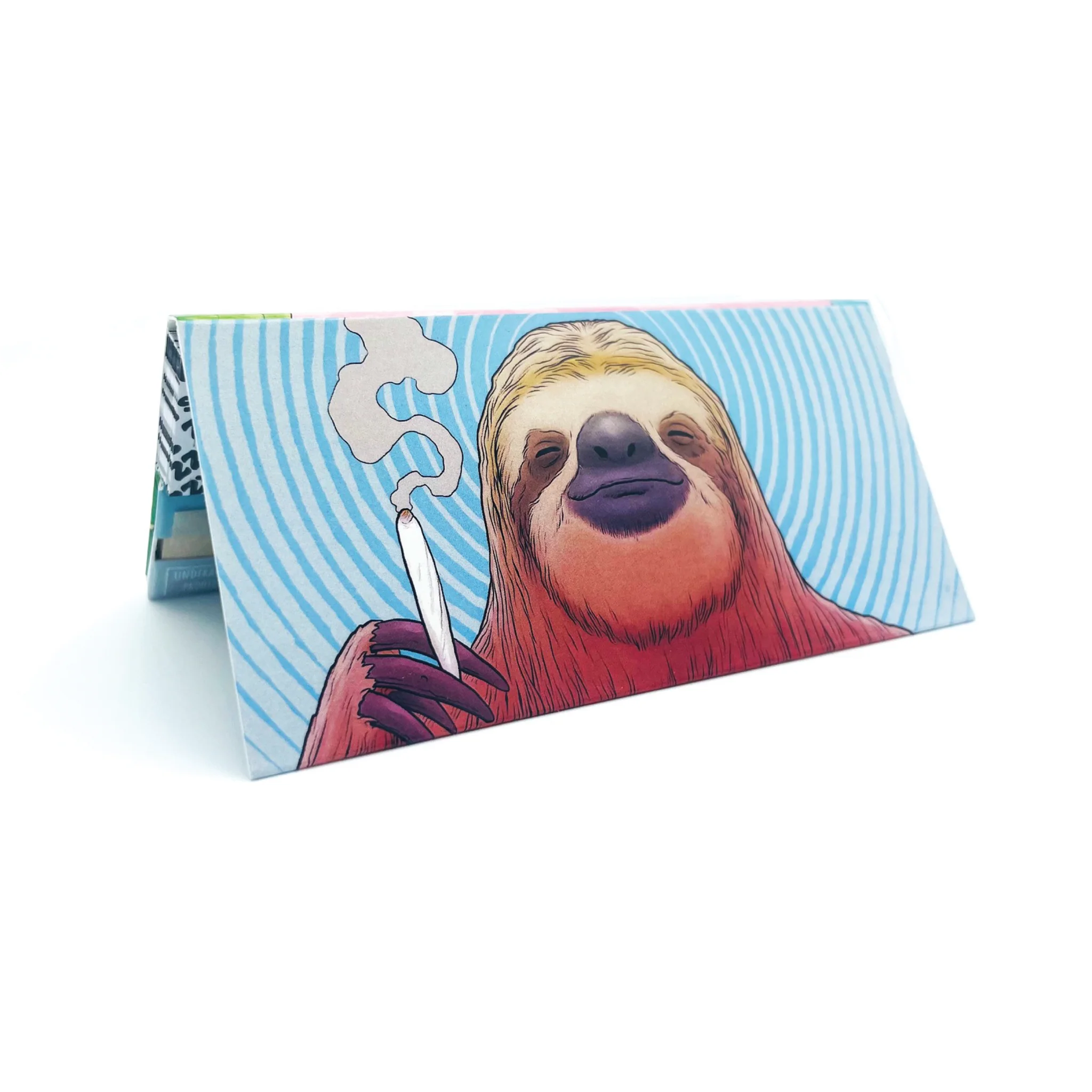 Photograph of product: ZZZ's Rolling Paper Company | "Stoner Sloth" by Tim Molloy | King Size Papers + Tips