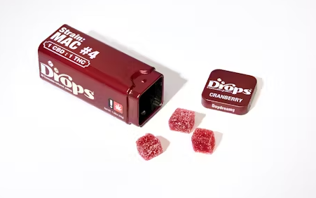 Photograph of product: Cranberry 1:1 Ration Live Rosin 20pk