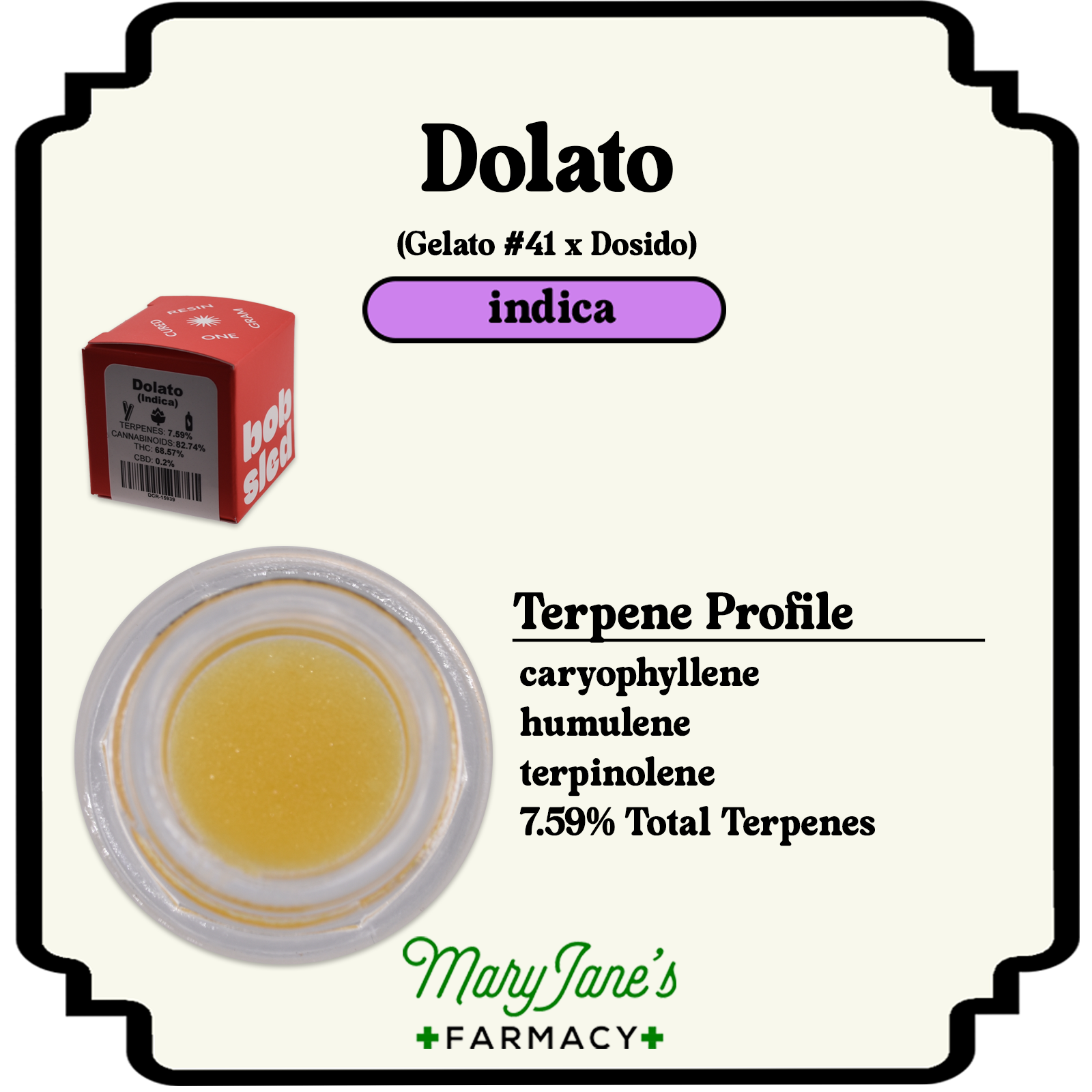 Photograph of product: Dolato Cured Resin Extract | 1g