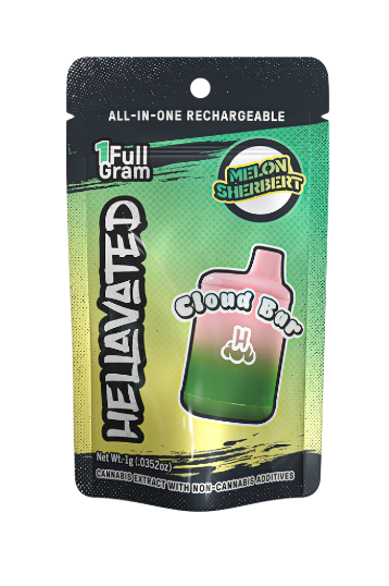 Photograph of product: Hellavated - MELON SHERBERT - Disposable Distillate Cartridge - (1g) - I