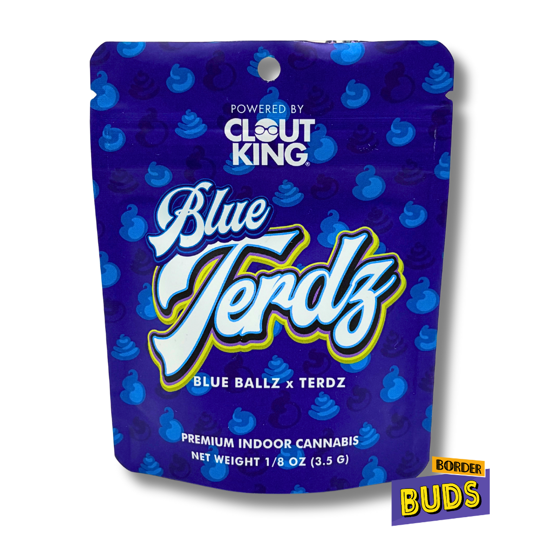 Photograph of product: Blue Terdz | Clout King | 3.5g | Pre-Packed Flower