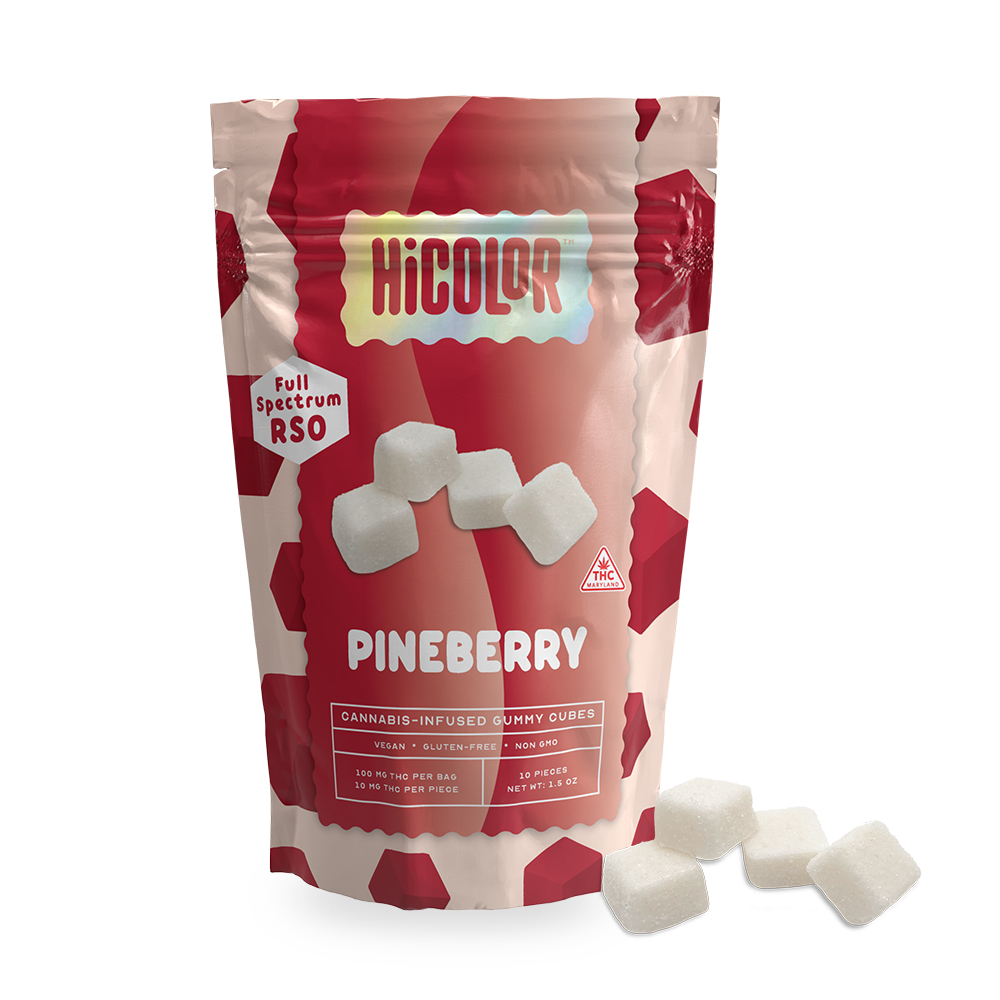 Photograph of product: HiColor: RSO Pineberry Gummies 100mg