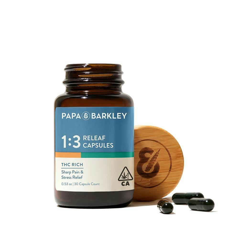Photograph of product: Papa & Barkley - 1:3 Releaf Capsules - 30ct