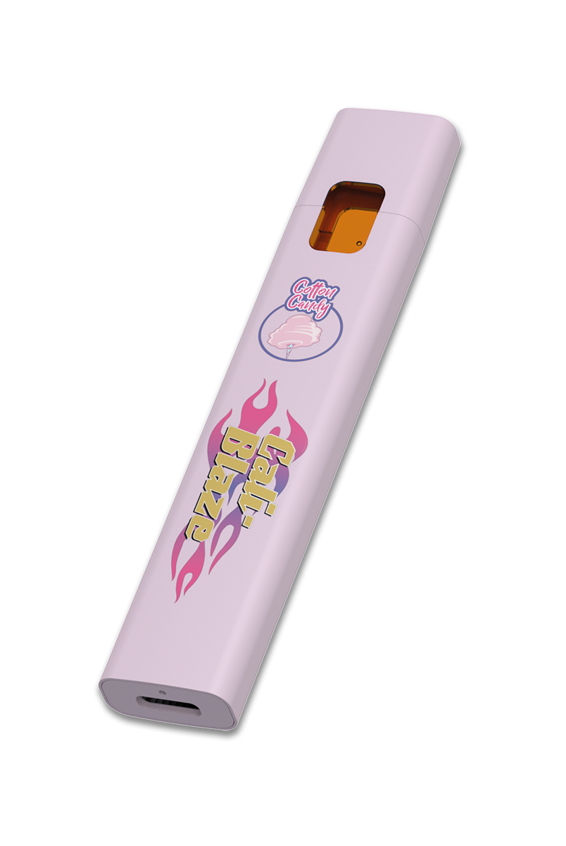 Photograph of product: Cali Blaze | Cotton Candy | Live Resin Disposable Hybrid