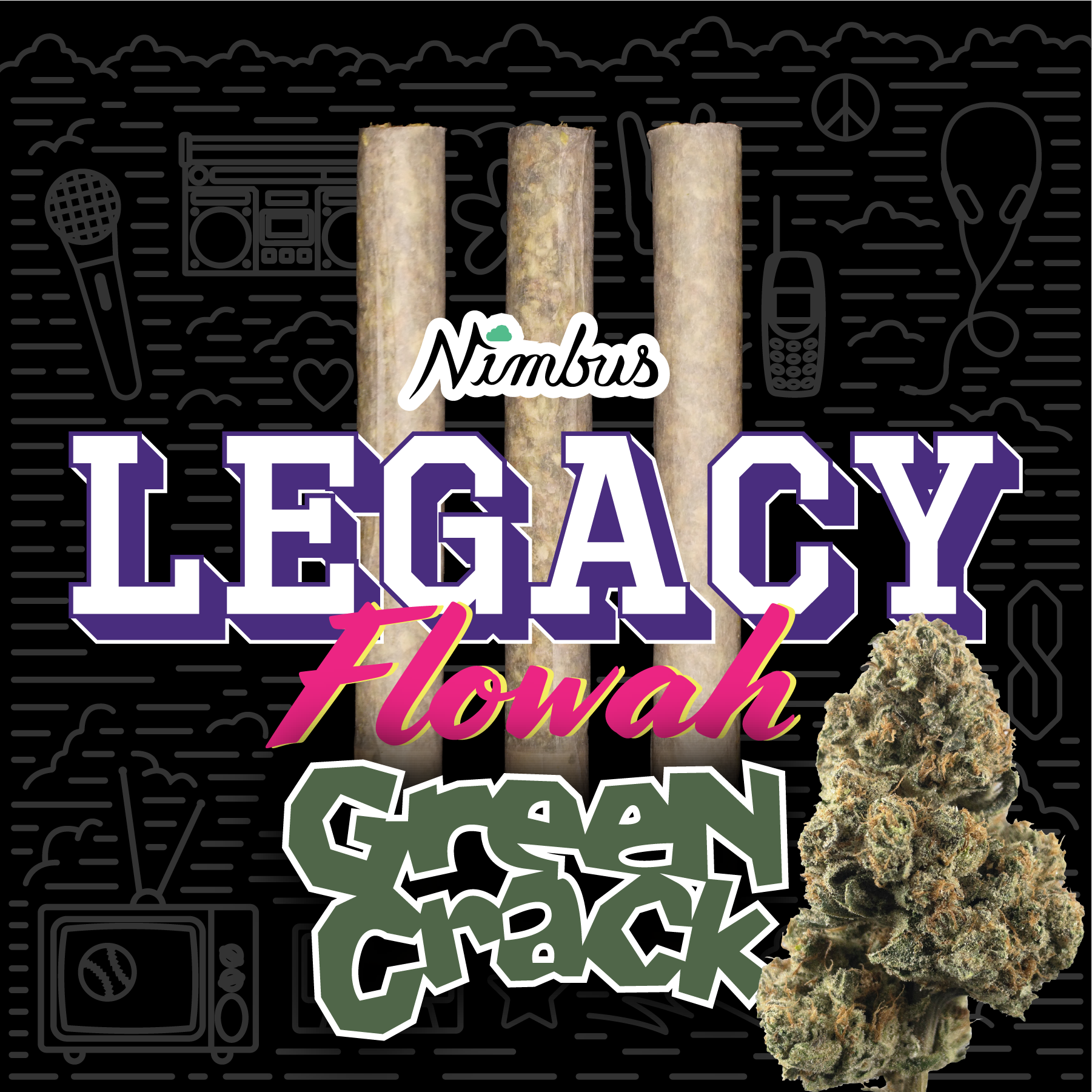Photograph of product: Green Crack Pre-Roll Darts 3pk