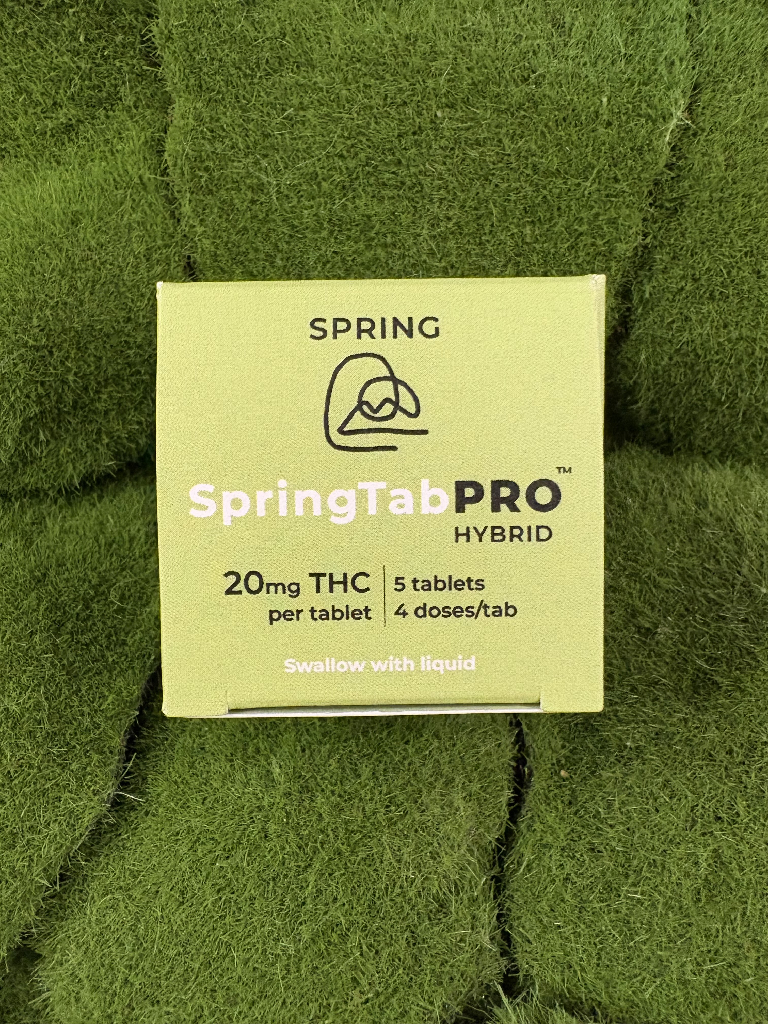 Photograph of product: 100mg Edible Pack | SpingTabPRO - Swallowable Tablets - Hybrid | SPRING