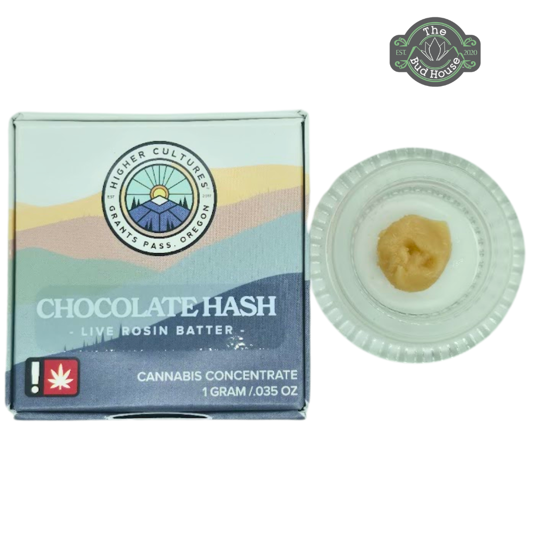 Photograph of product: Higher Cultures 1g CHOCOLATE au chocolat Live Rosin