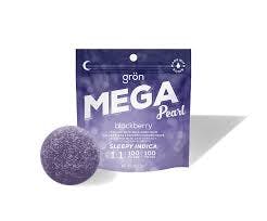 Photograph of Product: Gron - 50mg Gummies 2pk 1:1 CBN:THC - Blackberry Mega Pearls