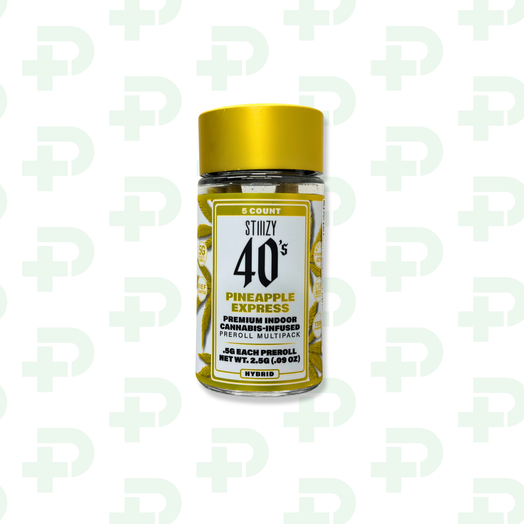 Photograph of product: Stiiizy 5 Pack Prerolls - Hybrid - Pineapple Express