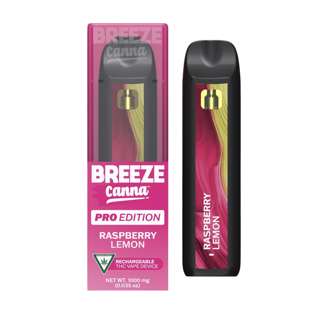 Photograph of product: Breeze PRO Raspberry Lemon All-In-One Vape | 1g