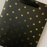 Photograph of product: Black & Gold Pot Leaf - Gift Bag |