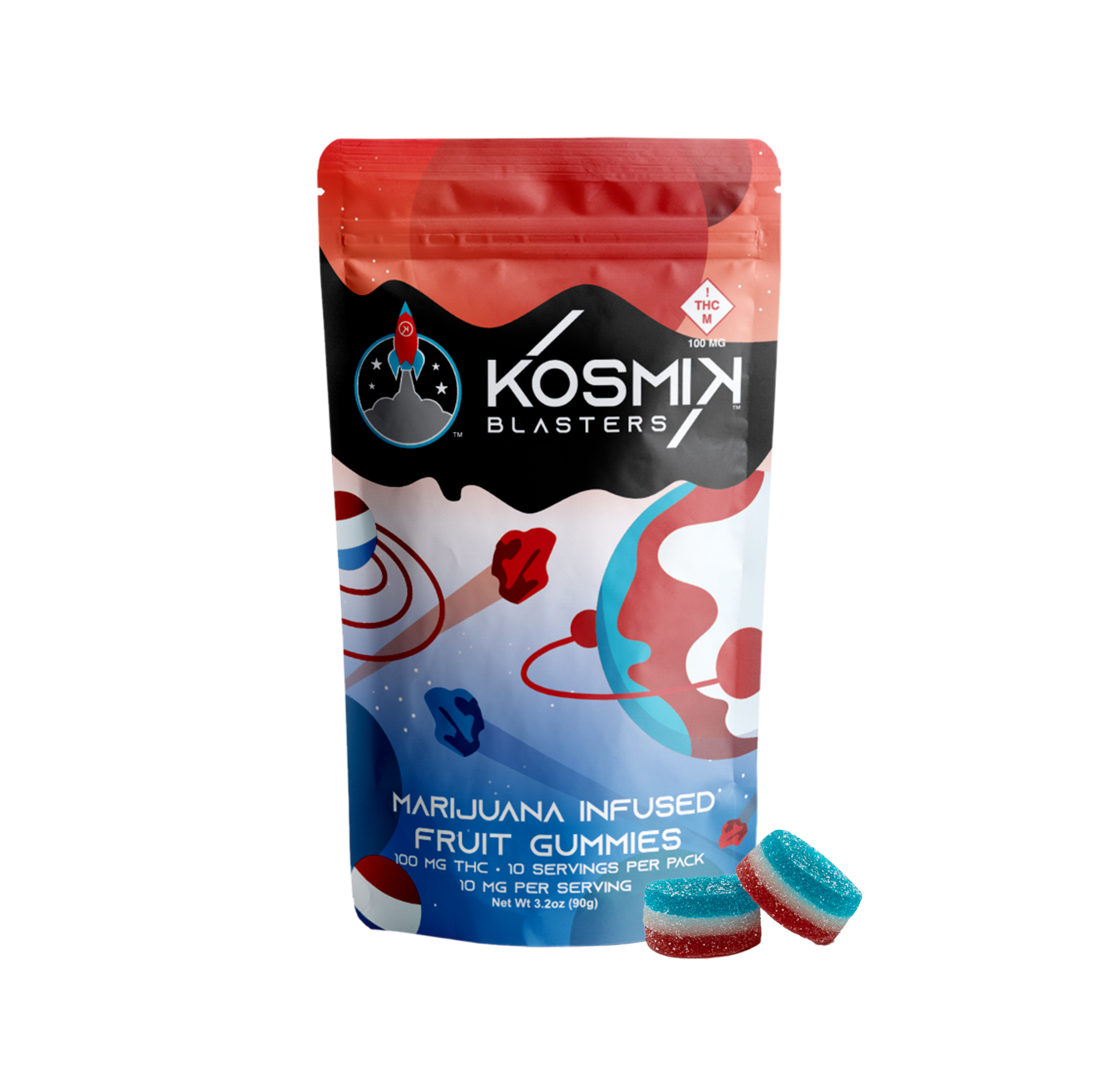 Photograph of product: Rocket Pop Blasters | 25MG - 10PK Gummies