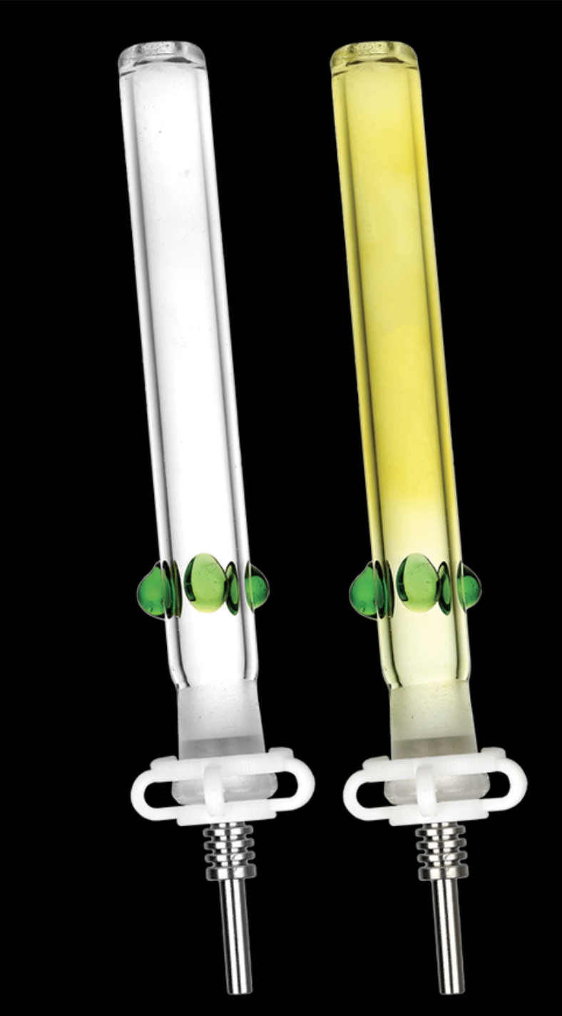Photograph of product: GLASS HONEY STRAW | TITANIUM TIP
