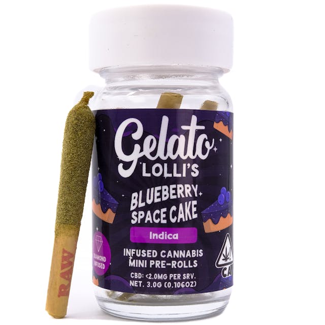 Photograph of product: Blueberry Space Cake | .6g x 5 Infused Pre-Roll Pack - 