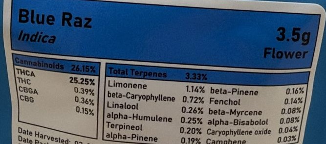 Photograph of Product: C-Bite Blue Raz 3.5g