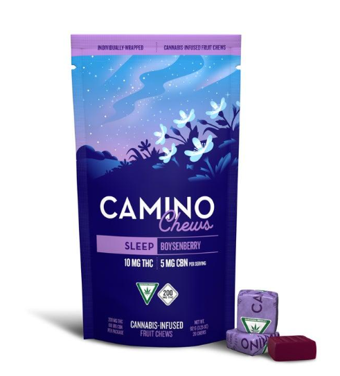 Photograph of product: 10:5 | Boysenberry | 10mg THC x 5mg CBN | Camino Chews