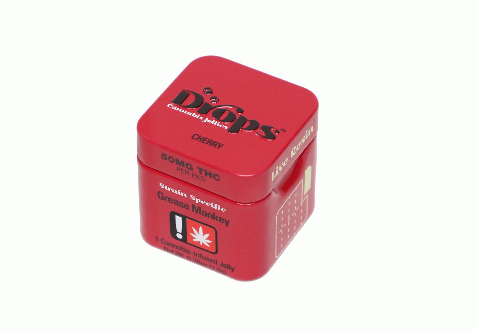 Photograph of product: Drops | Single 100mg Jellys | Oui'd Cherry